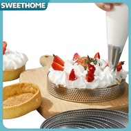 SWEETHOME 5/6/7/8/9/10 CM Perforated Tart Rings With Hole Stainless Steel Tart Bottom Tower Fruit Pi