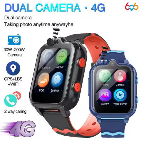 4G Children's Smartwatch with GPS Positioning 900mAh Kids AGPS LBS WiFi SOS Dual Camera Smart Watche