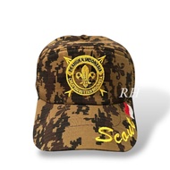 RUHI STORE | Indonesian scout camouflage hat | Indonesian arrow scouts