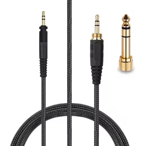 6.35mm Replacement Nylon Braided Cable Extension Cord for shure SRH440 SRH840 SRH940 SRH750DJ SRH 84