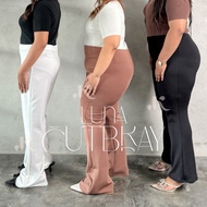 KATTY.JOG- Luna Highwaist Cutbray Pants Bigsize
