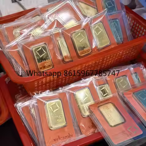 1 Ounce Valcambi 24K Gold Bar Non Magnetic Acrylic Seal Packaging Bullion Metal Crafts Collection Gi
