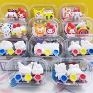 Cartoon Coloring Plaster Doll DIY Cartoon Plaster Painting set Random design Graffiti Painting Toy