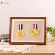 predolo Medal Display Frame Wood Grain A4 2 Medals