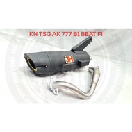 HITAM Tsukigi Ak 777 B1 Beat Fi Black Carbon Exhaust