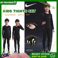 Kids Compression Tight Shirts Running TShirt Fitness Tight Sport Training Jogging Tops Basketball Long-Sleeved Top Gym Sportswear Quick Dry Children's Tights Suit