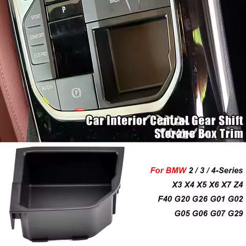 Modification Car Console Gear Shift Lever Storage Box for BMW 2 3 4 Series X3 X4 X5 X6 X7 F40 G20 G2