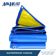 Waterproof Blue Canvas Canopy Tarpaulin Sheet Kanvas Khemah Kolam Pasar Tutup Kereta Lori A Alas Khe