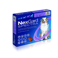 NexGard Spectra 3 Chews (15-30kg) Purple - Chewable Tablets for Dogs - Ships from Singapore