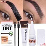 MAIAL Eyebrow Cosmetics, 2 in 1 Semi Permanent Eyebrow Dye Tint Kit, Fast Dye Brow Enhance Waterproo