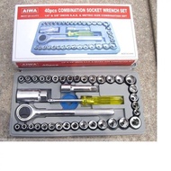 H011_Tool set 40 EquipmentPiece - AIWA Car and motorbike repair tool set includes 39 tools and 1 con