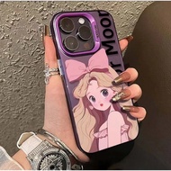 Cartoon Cute A beautiful girl case iPhone xs max xr 11 12 pro 13 14plus 15 pro max iPhone 7 8 se 13 pro max 12 13 mini casing