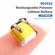 ：》{“： 501012 40Mah 3.7V Lithium Polymer Rechargeable Battery Bluetooth Headset I7s I8 I9 I12 Smart Watch MP3 MP4 GPS Toy DIY