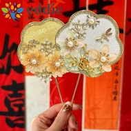 EDIEJ Bridal Group Fan, Chinese Style Tassels Mini Chinese Fan, Hand Bouquets Vintage Ancient Handhe