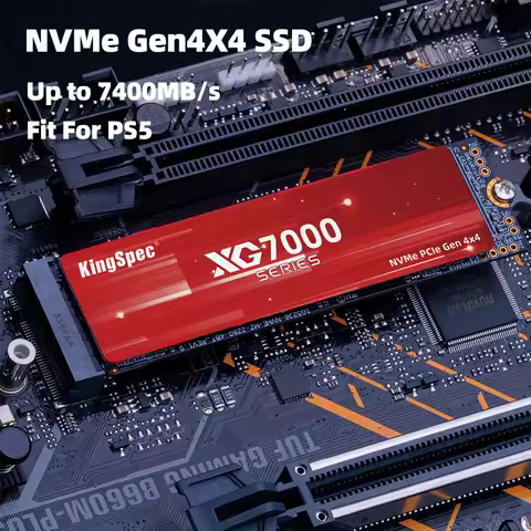 KingSpec M.2 PCIe4.0 1TB 2TB 4TB SSD NVMe M2 512GB M.2 PCIe 4.0 7400 Hard Drive HD Solid State Disk 