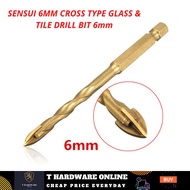 SENSUI 6MM CROSS TYPE GLASS & TILE DRILL BIT 6mm