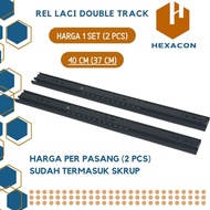 E6U1 Double Track Drawer Rail 40 CM 6V6