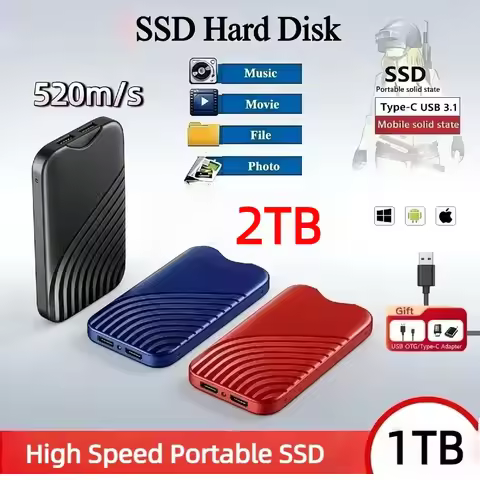 T8 Portable SSD 1TB 2TB SSD Hard Drive External SSD USB 3.1 High Speed Mobile Hard Disk HDD Storage 