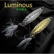 1 piece new model luminous spinner sequin 2.5g-5g 7g 10g 25g diamond type metal lure bait long cast 