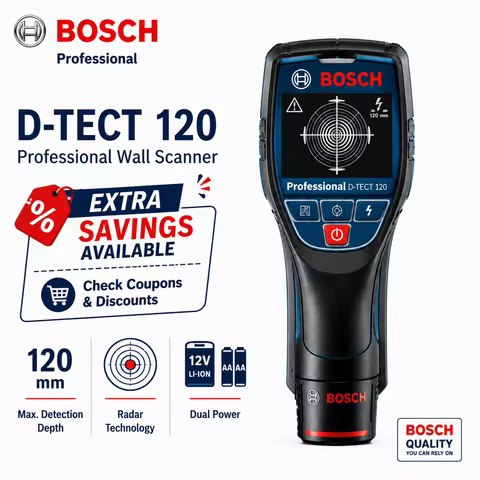 BOSCH D-TECT 120 Professional Digital Metal Detector Waterproof Underground Wall Scanner High-Qualit