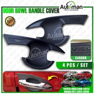 Door Bowl Handle Honda City 2014 - 2022 Toyota Vios 2008 - 2022 Carbon Door Inner Bowl Cover Accesso