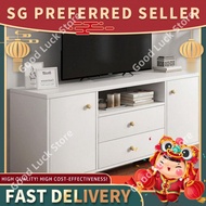 [Kline] Nordic Tv Cabinet Living Room Locker Solid Wood Foot Tv Console vO62