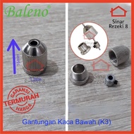 Gantungan Bracket Rak Ambalan Kaca BAWAH K3 / Kawat Seling Sling Baja