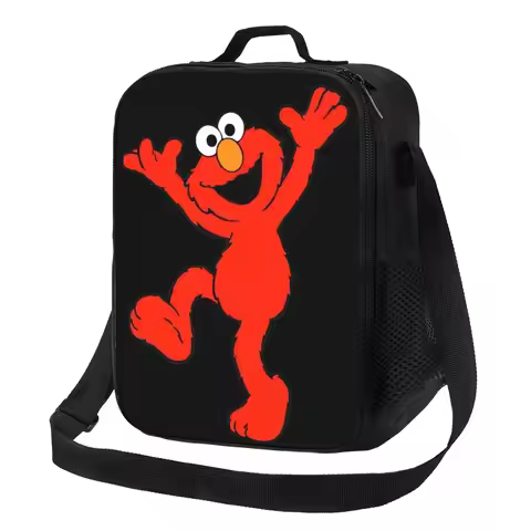 Custom Cookie Monster ELMO Insulated Lunch Bags for Camping Travel Resuable Thermal Cooler Bento Box
