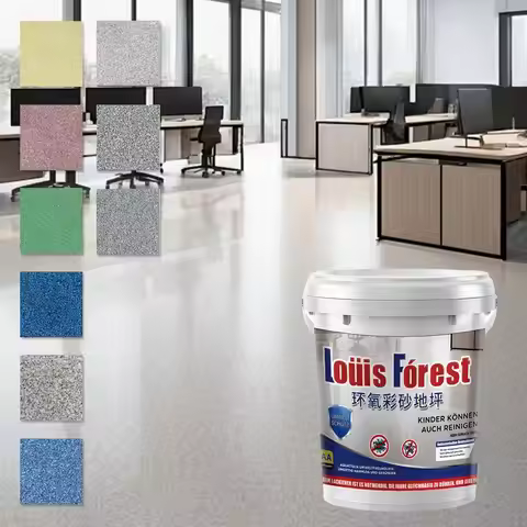 Newest High-Gloss Marble Effect Epoxy Floor Coating Indoor Outdoor Pure Natura Anti Slip Floor Paint
