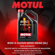 🚗Motul Singapore's Official Distributors 🚗8100 X CLEAN GEN2 5W40 5L
