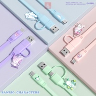 4 In 1 Sanrio Fast Charge Cable,4 in 1 charging cable,charging cable,retractable cable,type c to typ