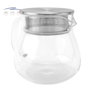 Heat Resistant Coffee Pot Hand Brewing Coffee Pot Steel Cover Transparent Sharing Pot Glass Brewing 