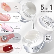 BORN PRETTY 30g 5 IN 1 Nail Glue Gel Reinforcement Gel  Rhinestone Glue 3D Flower Design Sculpturing