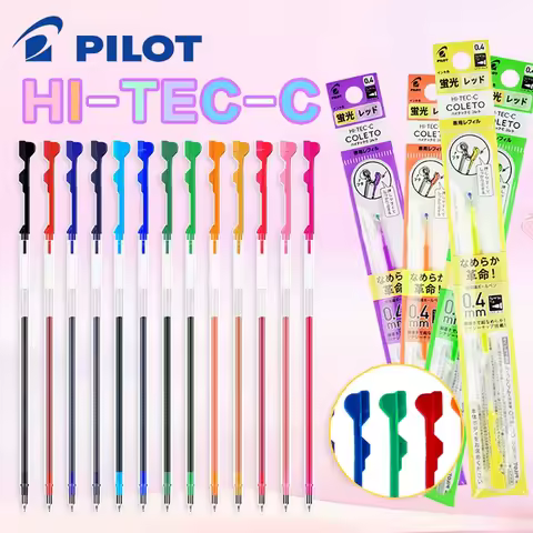 1pcs PILOT HI-TEC-C Coleto LHKRF-10C4 Multi-function pen refill Gel Pen Colors Refill 0.4mm Japanese