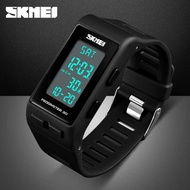 skmei jam tangan pria wanita digital sport pedometer kalori - 1363 - hitam