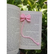 Crochet Bow Bookmark Ribbon Crochet Bookmark/