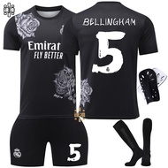 ข้อต่อ Y3 2425เรอัลมาดริดชุดเสื้อผ้าเล่นฟุตบอลหมายเลข7 Ronaldo Vinius 5 Bellingham 10 Mbappe ชุดเจอร