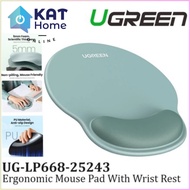 UGREEN UG-LP668-25243 ERGONOMIC MOUSE PAD WITH WRIST REST (GREEN)/ ANTI SLIP/SKIN FRIENDLY/5MM MEMOR