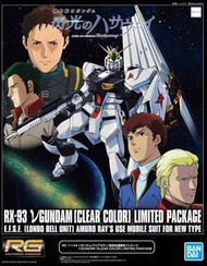 全新未開 Bandai RG 1/144 RX-93 NU GUNDAM [CLEAR COLOR] FIRST PRODUCTION LIMITED PACKAGE 限定 彩透 彩色透明 高達 Gundam 高達模型