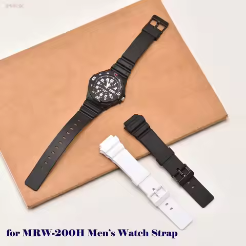18mm Resin Watch Strap for MRW-200H Men’s Watches Accessories Bracelet Waterproof Silicone Band18mm 