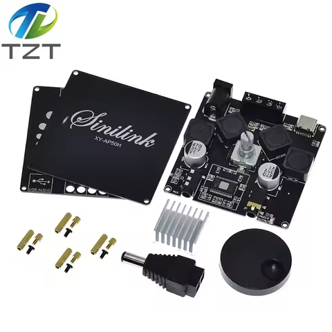 Sinilink AP50H HIFI Bluetooth 5.0 wireless audio TPA3116D2 Digital power Amplifier Board 50Wx2 Amp a