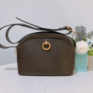 TK1979 思琳中古金色斜挎包CELINE VINTAGE ROUND GOLD BUCKLE SHOULDER BAG CALFSKIN