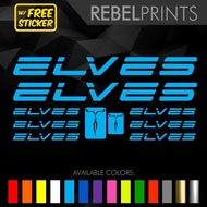 ELVES Bike Frame Vinyl Sticker Decal for Mountain Bike and Road Bike