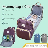 Waterproof Diaper Bag Mummy Bag Portable Portable Folding Crib Multi-function Large-capacity Maternity Bag Baby Out-of-bed Backpack