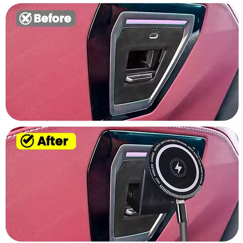 Rear Seat Mobile Phone Charging Stand Magnetic Pad Phone Holder For BMW G60 G70 i5 i7 New X3 X5 X6 X