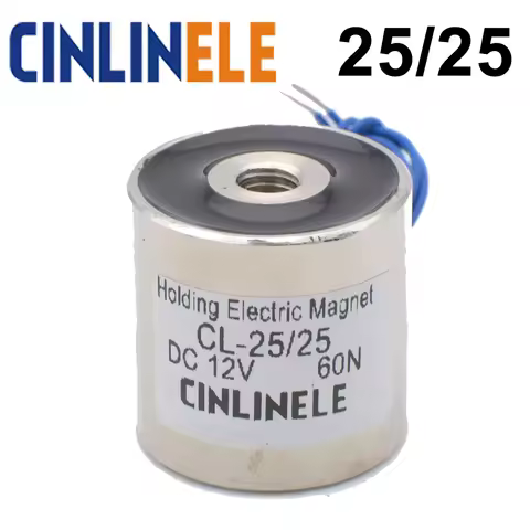 D25mm*H25mm 6KG 60N Holding Electric Magnet Lifting Solenoid Sucker Electromagnet DC 6V 12V 24V Non-