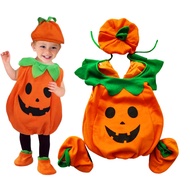 Trẻ Em Bí Ngô Trang Phục Bộ Có Mũ Cho Bé Trai Và Bé Gái Halloween Cosplay Giữa Bắp Chân Chữ A Đầm Ph