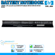 (ส่งฟรี ประกัน 1 ปี) HP แบตเตอรี่ ของแท้ RI04 HP ProBook 450 G3 455 G3 470 G3 Series