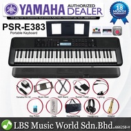 Yamaha PSR-E383 61 keys Keyboard Deluxe Package with Sustain Pedal (PSRE383 PSR E383)