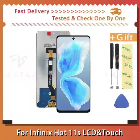 6.8"Tested For Infinix Hot 11s LCD X6812 lcd Display Touch Screen Digitizer Assembly Replacement Scr